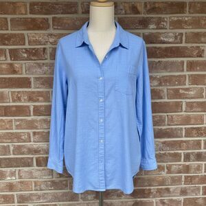 Goodthreads Blue Cotton Button Down Shirt Long Sleeve Casual Classic XXL